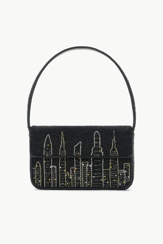 STAUD The Evening Edit TOMMY BEADED BAG Nyc Skyline 8211 Women