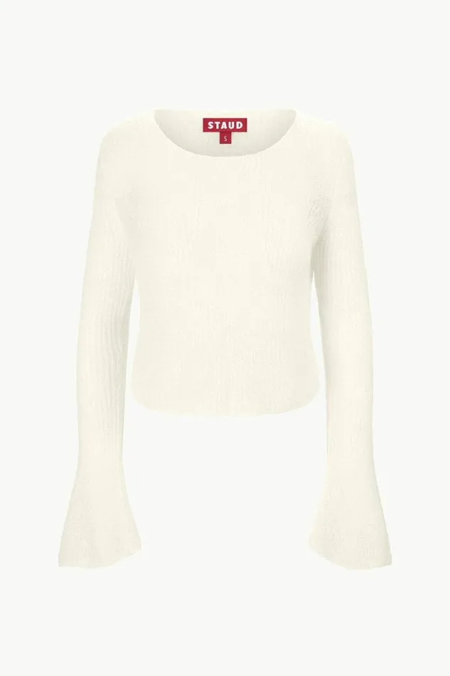 STAUD The Knit Shop PARKER SWEATER Ivory 8211 Women STAUD The Knit Shop PARKER SWEATER Ivory 8211 Women