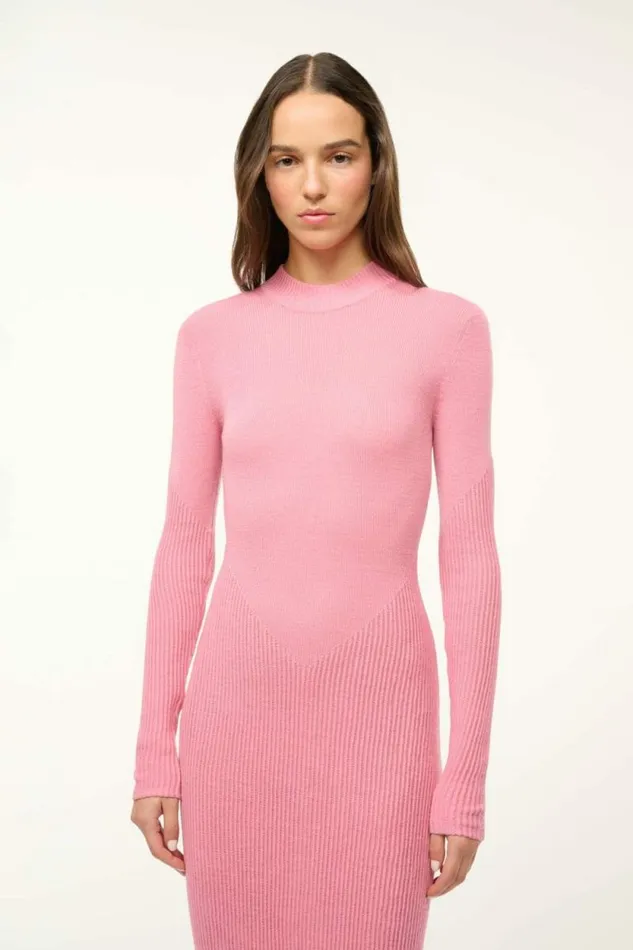 STAUD The Knit Shop RAMONA DRESS Damask Pink 8211 Women STAUD The Knit Shop RAMONA DRESS Damask Pink 8211 Women