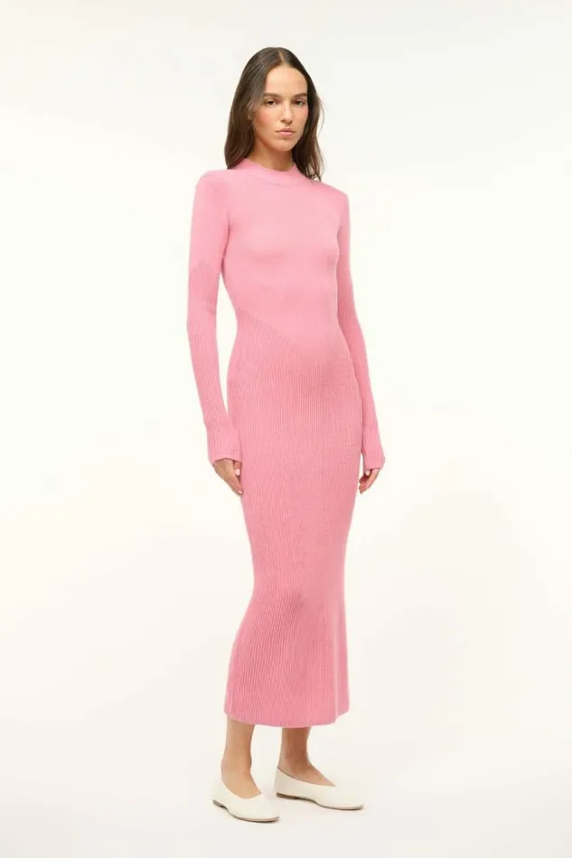 STAUD The Knit Shop RAMONA DRESS Damask Pink 8211 Women STAUD The Knit Shop RAMONA DRESS Damask Pink 8211 Women