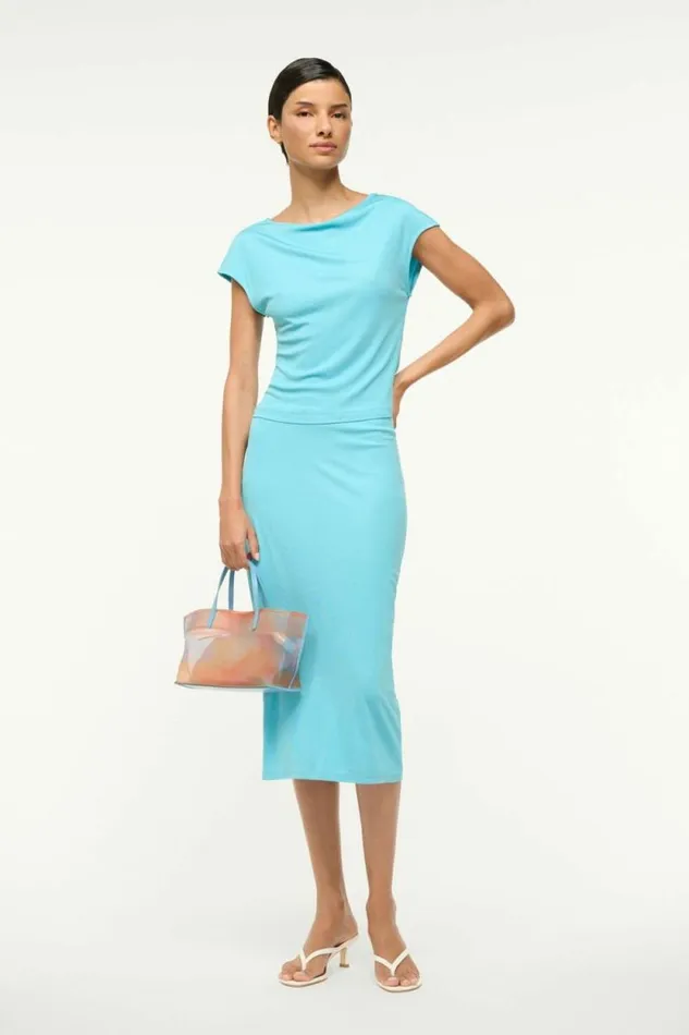 STAUD Tops SUNISA TOP Aqua 8211 Women STAUD Tops SUNISA TOP Aqua 8211 Women