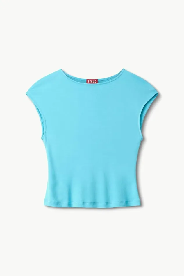 STAUD Tops SUNISA TOP Aqua 8211 Women STAUD Tops SUNISA TOP Aqua 8211 Women