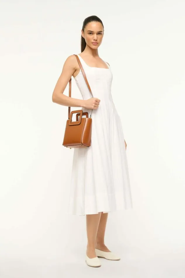 STAUD Totes MINI SHIRLEY LEATHER BAG Saddle 8211 Women STAUD Totes MINI SHIRLEY LEATHER BAG Saddle 8211 Women