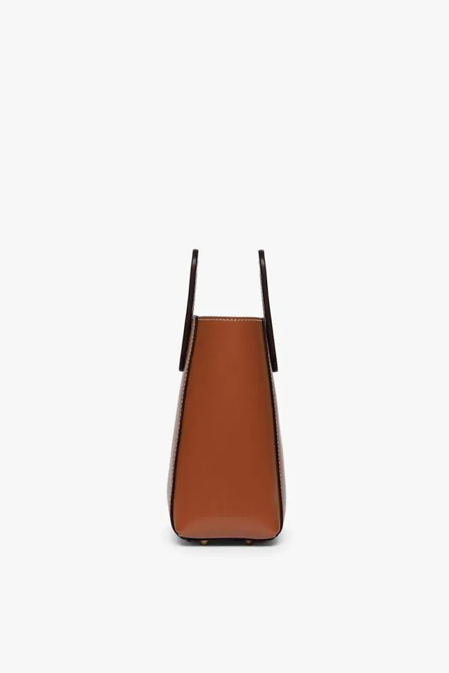 STAUD Totes MINI SHIRLEY LEATHER BAG Saddle 8211 Women STAUD Totes MINI SHIRLEY LEATHER BAG Saddle 8211 Women