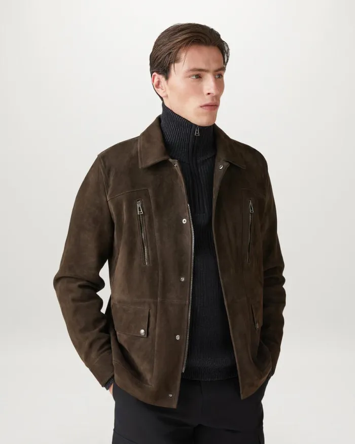 Suede and Shearling Jackets Men Belstaff Continental Jacket Burnt Oak Suede and Shearling Jackets Men Belstaff Continental Jacket Burnt Oak