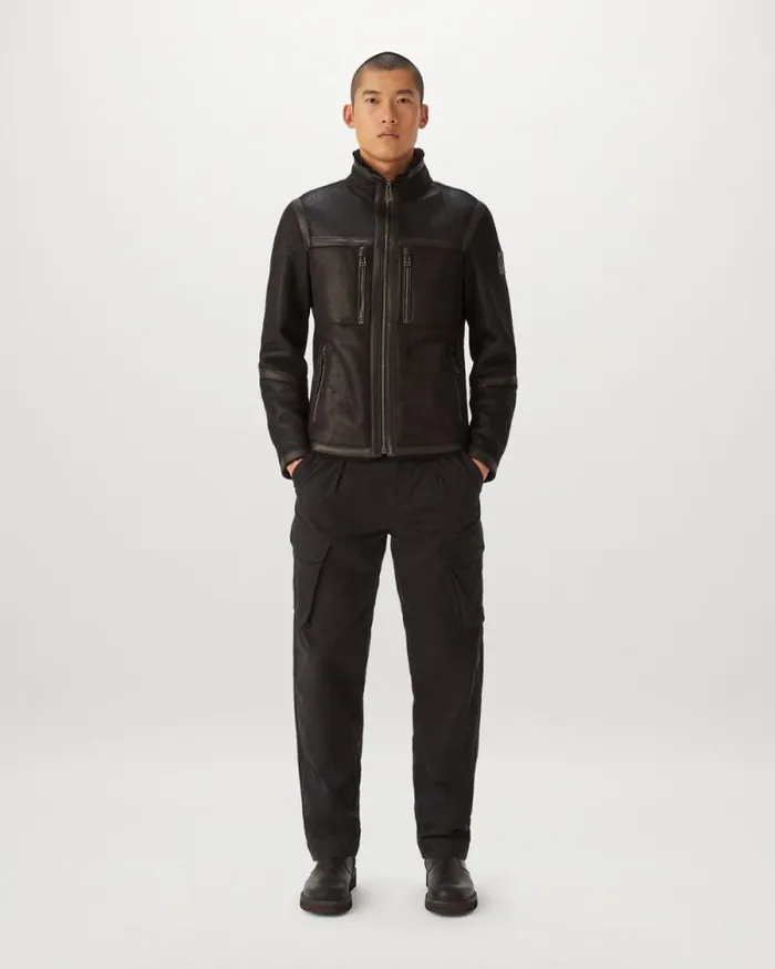 Suede and Shearling Jackets Men Belstaff Tundra Jacket Black Black