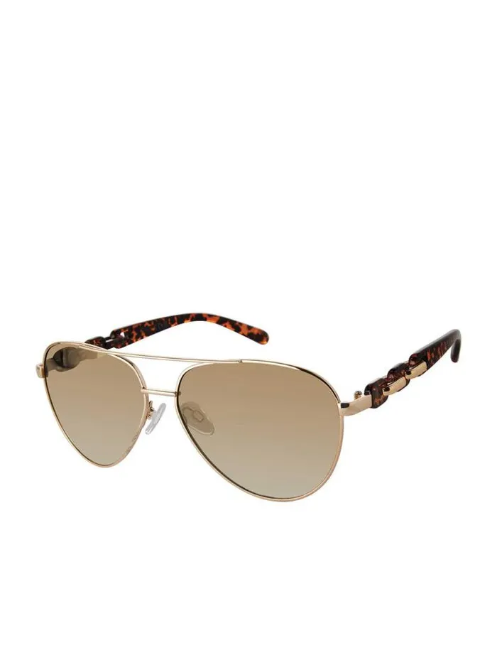 Sunglasses Accessories Jessica Simpson Metal Aviator Pilot Sunglasses In Gold and Leopard Sunglasses Accessories Jessica Simpson Metal Aviator Pilot Sunglasses In Gold and Leopard