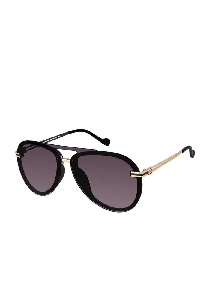 Sunglasses Accessories Jessica Simpson Metal Aviator Sunglasses In Smoke Matte Black