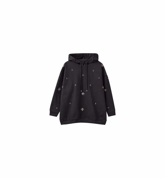 Sweats MOS MOSH Women MMHBliss Burnt Sweatshirt 8211 HEYANNO Black Sweats MOS MOSH Women MMHBliss Burnt Sweatshirt 8211 HEYANNO Black