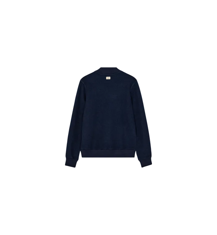 Sweatshirts MOS MOSH Men MMGCassey Zip Pullover Sweat Indigo Blue Sweatshirts MOS MOSH Men MMGCassey Zip Pullover Sweat Indigo Blue