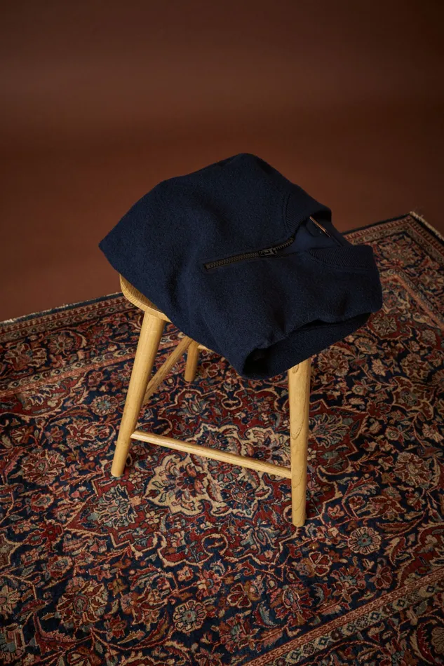 Sweatshirts MOS MOSH Men MMGCassey Zip Pullover Sweat Indigo Blue Sweatshirts MOS MOSH Men MMGCassey Zip Pullover Sweat Indigo Blue