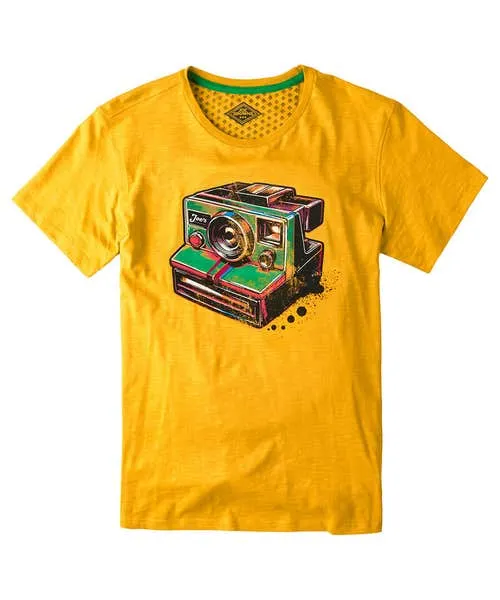 TShirts and Tops Apparel Joebrowns Retro Camera Tee Yellow TShirts and Tops Apparel Joebrowns Retro Camera Tee Yellow