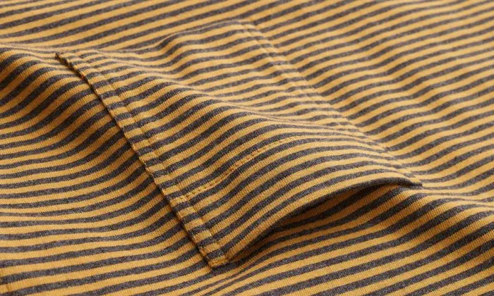 TShirts Men Belstaff Drum TShirt Glaze Yellow Charcoal Heather