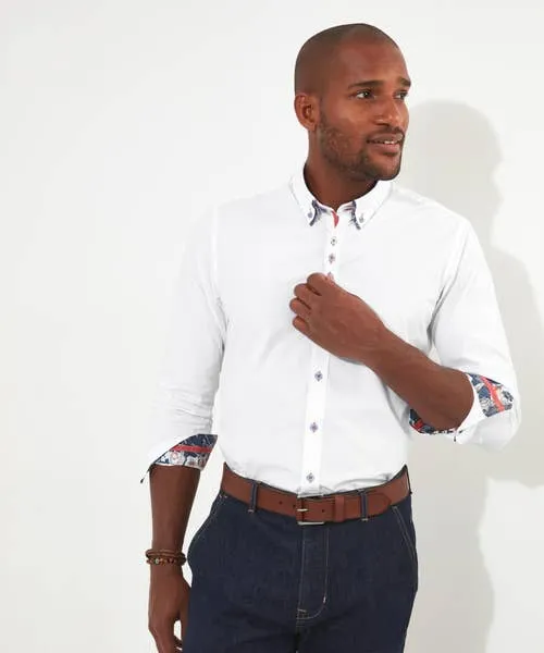 Tailoring Joebrowns Apparel Delightful Double Collar Shirt White Tailoring Joebrowns Apparel Delightful Double Collar Shirt White