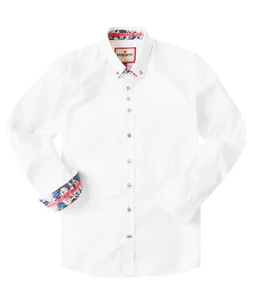 Tailoring Joebrowns Apparel Delightful Double Collar Shirt White Tailoring Joebrowns Apparel Delightful Double Collar Shirt White