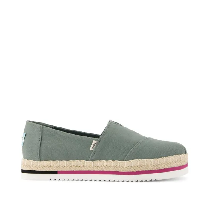 Toms Alpargatas Alpargata Platform Rope Espadrille Bonsai Green 8211 Women