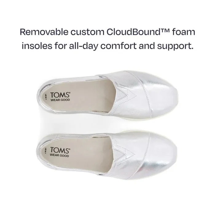 Toms Alpargatas Alpargata Plus Silver Metallic 8211 Women