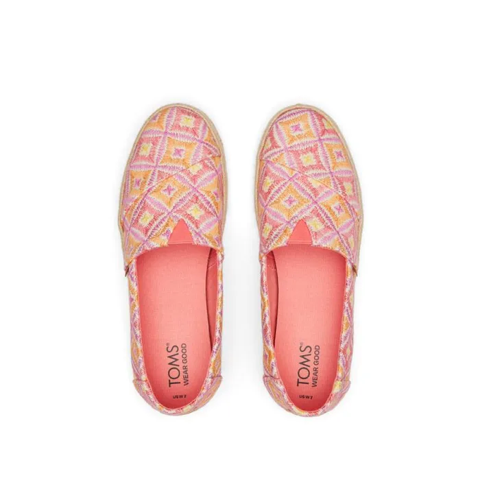 Toms Alpargatas Alpargata Rope 20 Espadrille Geometric Pink 8211 Women