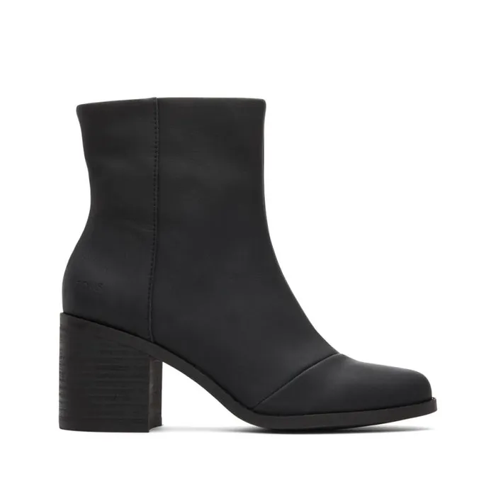 Toms Boots and Booties Evelyn Heeled Boot Leather Black 8211 Women
