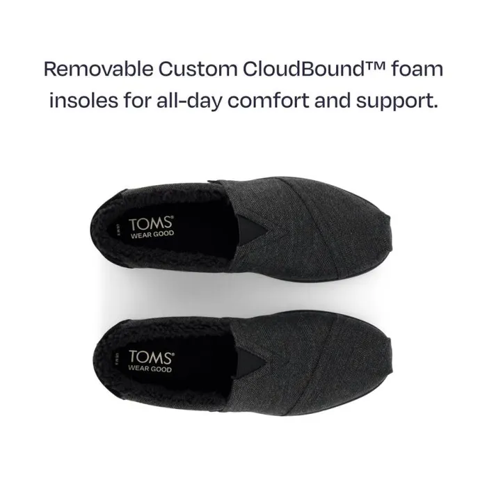Toms Dress Casual Alp FWD Dark Grey Herringbone 8211 Men Toms Dress Casual Alp FWD Dark Grey Herringbone 8211 Men