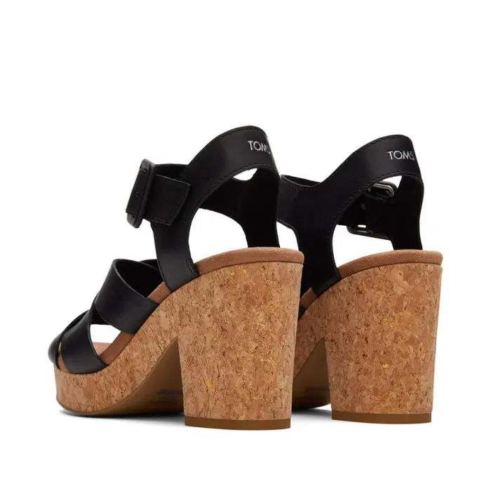 Toms Heels and Wedges Ava Sandal Black Black 8211 Women