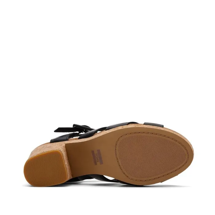 Toms Heels and Wedges Ava Sandal Black Black 8211 Women