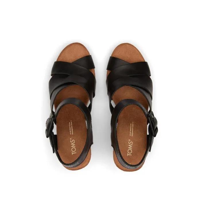 Toms Heels and Wedges Ava Sandal Black Black 8211 Women