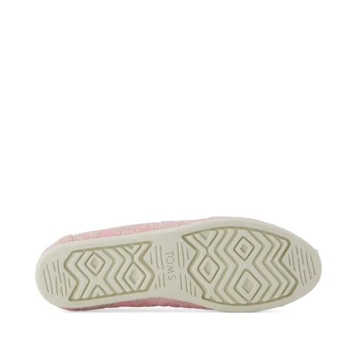 Toms Slip Ons Alpargata Classic Pink Hearts Eyelet 8211 Women