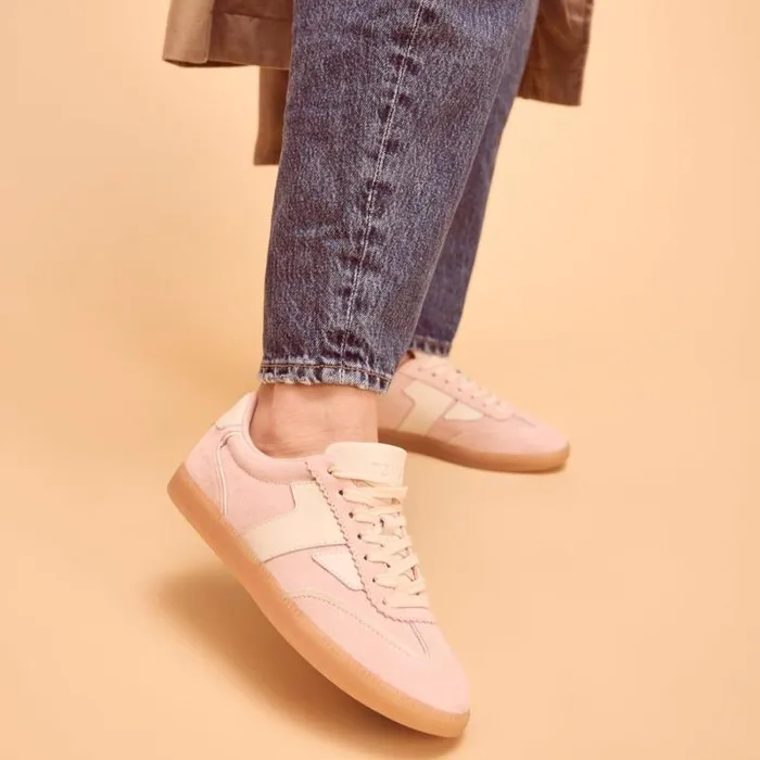 Toms Sneakers Collins Casual LaceUp Sneaker Pale Rose Suede And Leather 8211 Women