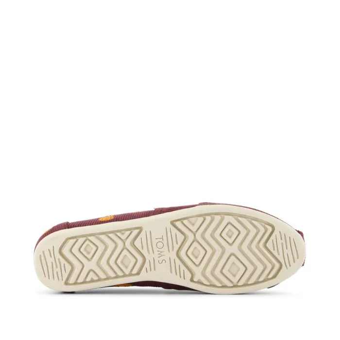 Toms TOMS Classics Alpargata Cloudbound Burgundy Corduroy Embroidered Pumpkins 8211 Women Toms TOMS Classics Alpargata Cloudbound Burgundy Corduroy Embroidered Pumpkins 8211 Women