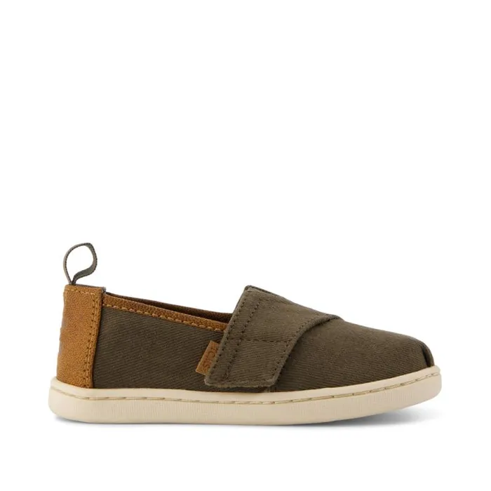Toms TOMS Classics Alpargata Toddler Shoe Canteen Green Vintage Twill 8211 KidsWomen