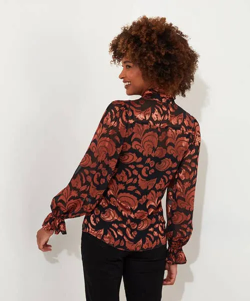 Tops Tunics and Blouses Sophia Tie Neck Blouse Black Joebrowns Apparel Tops Tunics and Blouses Sophia Tie Neck Blouse Black Joebrowns Apparel