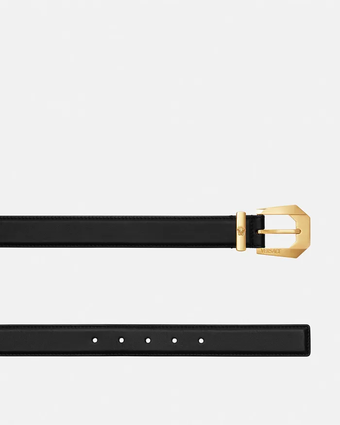 Versace Belts Women Medusa Heritage Leather Belt 3 Cm Blackgold
