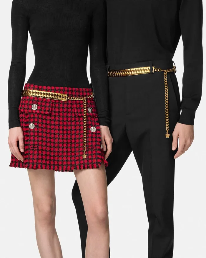 Versace Belts WomenMen Bind Chain Belt 12034 Gold