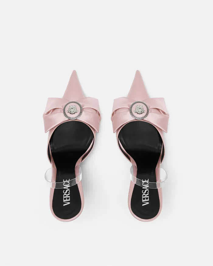 Versace Pumps and Slingbacks Women Alia Satin Slingback Pumps 110 Mm Light Pink