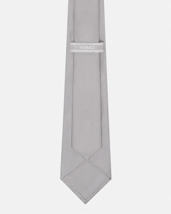 Versace Soft Accessories Men Medusa Silk Tie White