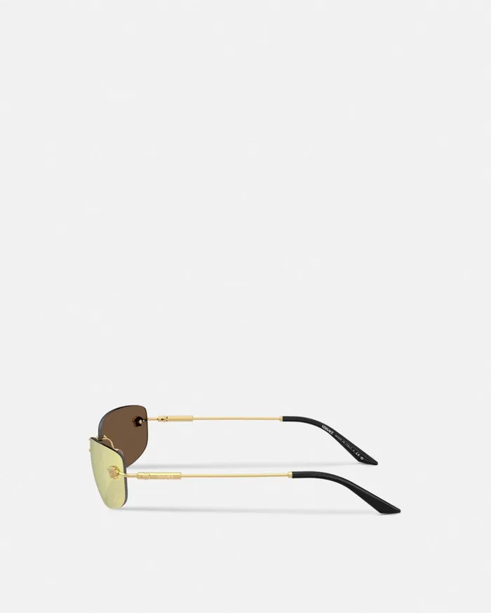 Versace Sunglasses Men Runway Sunglasses Gold