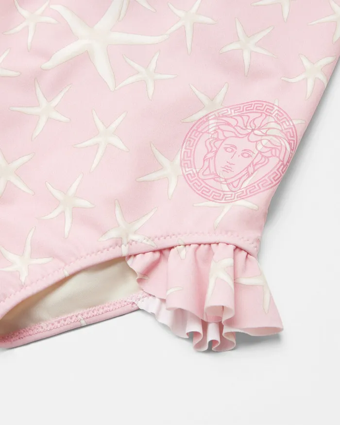 Versace Underwear and Beachwear Kids Stella Marina Baby Swimsuit White