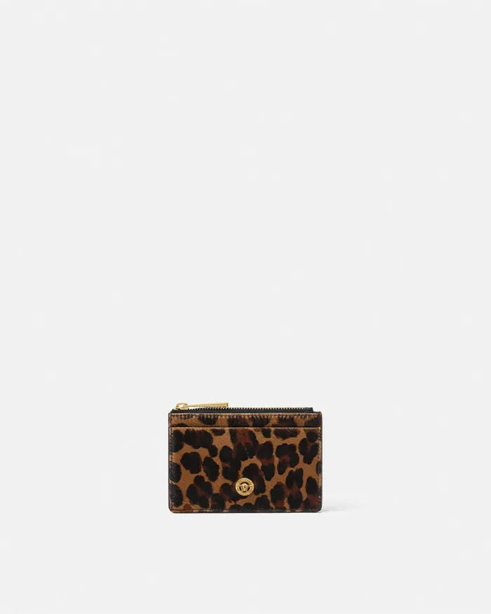 Versace Wallets MenWomen Leopard Medusa Biggie Cardholder Animalier