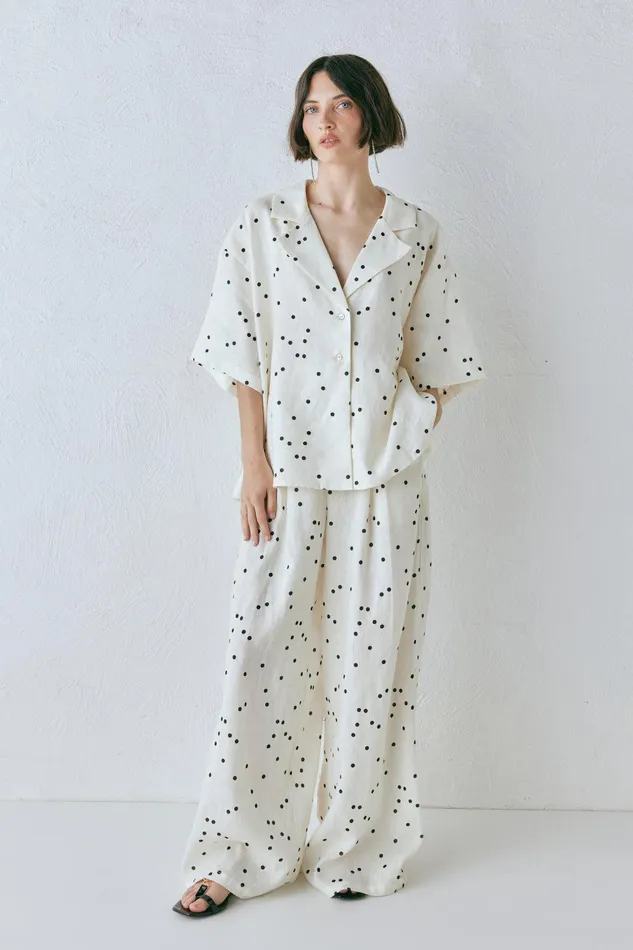 VRG GRL Anke Linen Shirt Dot Women Shirts VRG GRL Anke Linen Shirt Dot Women Shirts