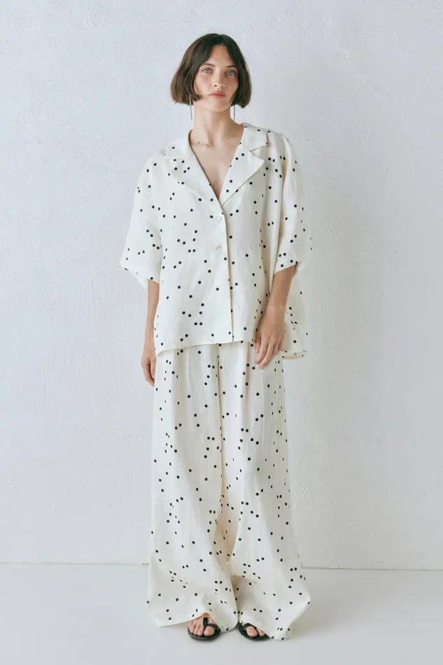 VRG GRL Anke Linen Shirt Dot Women Shirts VRG GRL Anke Linen Shirt Dot Women Shirts