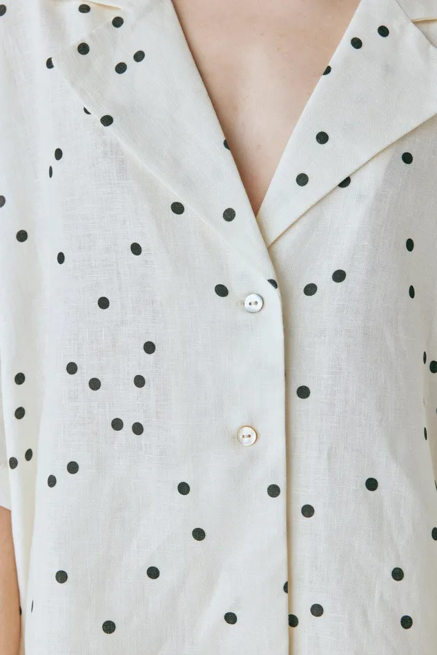 VRG GRL Anke Linen Shirt Dot Women Shirts VRG GRL Anke Linen Shirt Dot Women Shirts