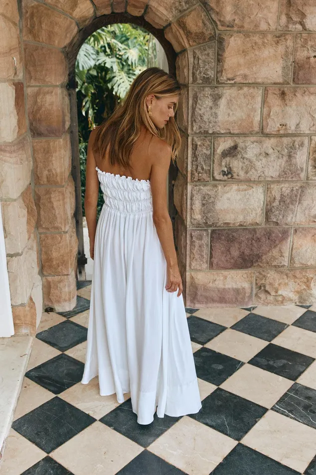 VRG GRL Eliana Maxi Dress White Women MidiMaxi Dresses VRG GRL Eliana Maxi Dress White Women MidiMaxi Dresses