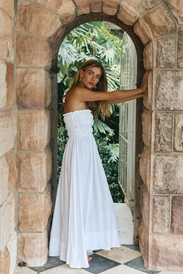 VRG GRL Eliana Maxi Dress White Women MidiMaxi Dresses VRG GRL Eliana Maxi Dress White Women MidiMaxi Dresses