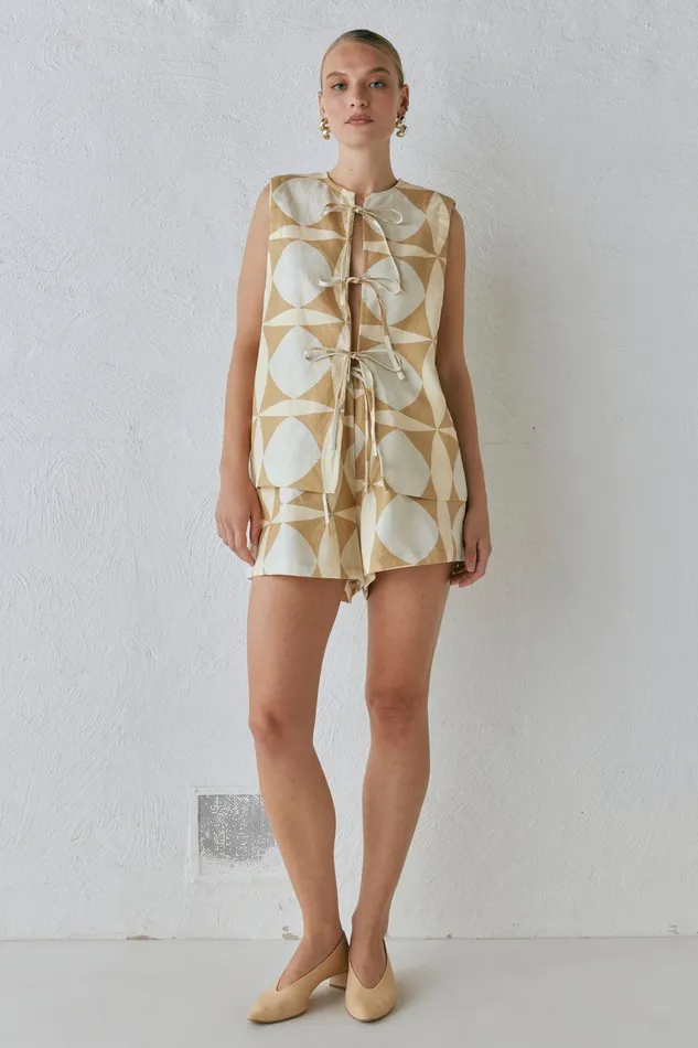 VRG GRL Enni Linen Smock Top Scope Women Sets