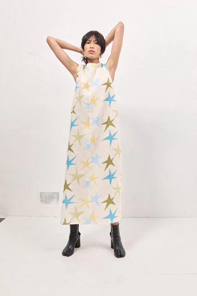 VRG GRL Ines Linen Maxi Dress Star Women MidiMaxi Dresses VRG GRL Ines Linen Maxi Dress Star Women MidiMaxi Dresses