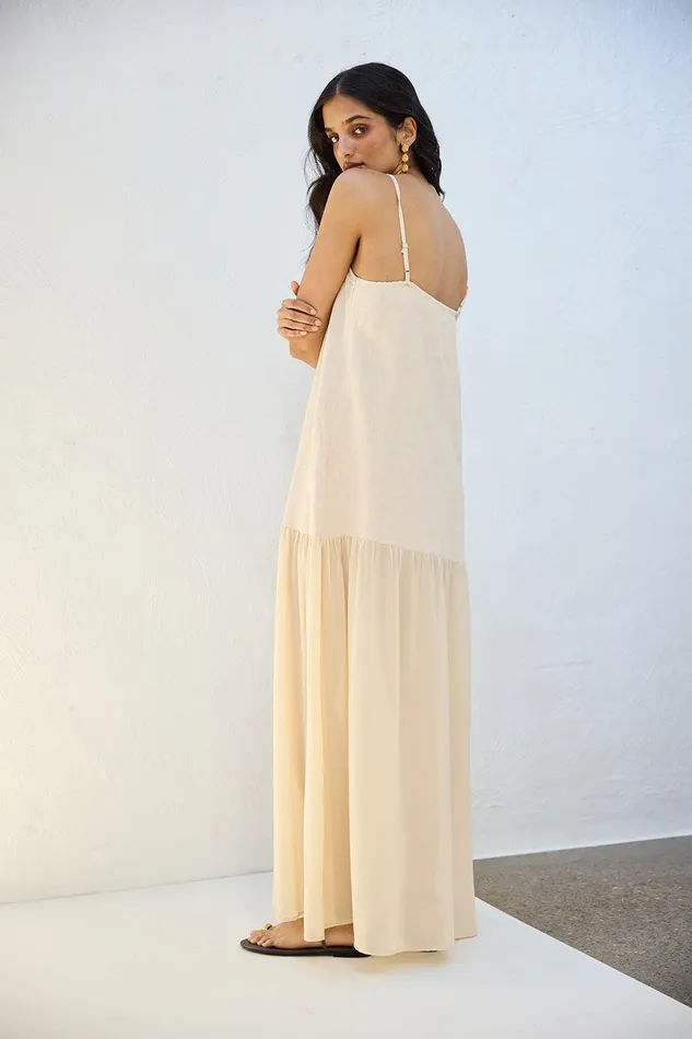 VRG GRL Nora Maxi Dress Natural Women MidiMaxi Dresses VRG GRL Nora Maxi Dress Natural Women MidiMaxi Dresses