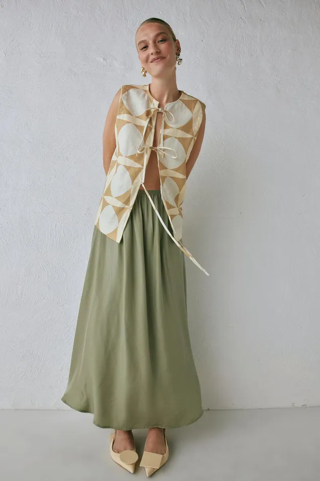 VRG GRL Solara Midi Skirt Sage Women Skirts VRG GRL Solara Midi Skirt Sage Women Skirts