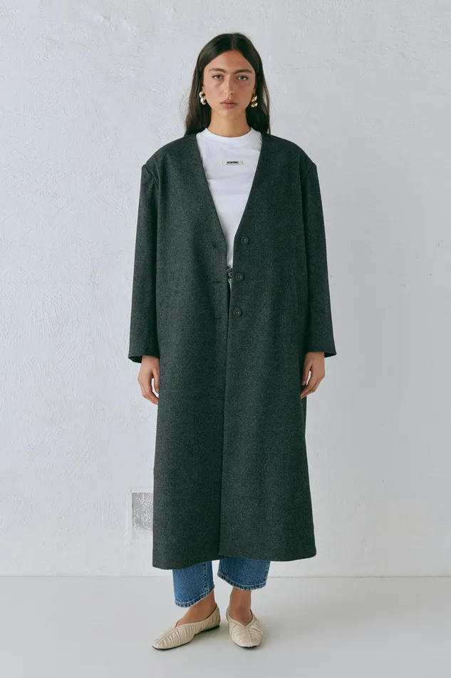 VRG GRL Vale Trench Coat Charcoal Women JacketsCoats VRG GRL Vale Trench Coat Charcoal Women JacketsCoats