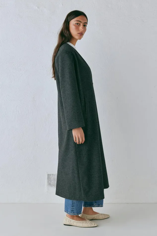 VRG GRL Vale Trench Coat Charcoal Women JacketsCoats VRG GRL Vale Trench Coat Charcoal Women JacketsCoats
